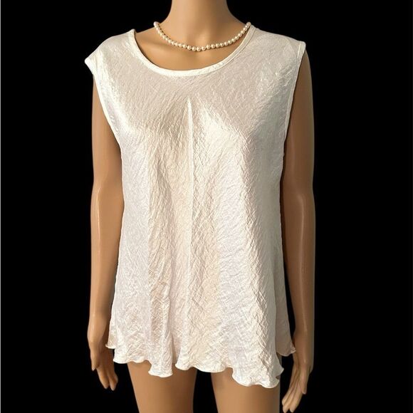 Two Pieces- CTC Carol Turner Collection Women’s Size Large White Tank and Jacket - Picture 3 of 11